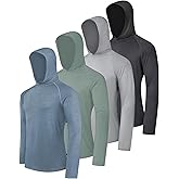 VRYXAL Men's 4 Pack Thumbhole Hoodies - Thermal Workout Set for Gym & Running | Cold Weather Pullover with Quick-Dry Tech