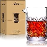 Eligara Cocktail Mixing Glass - 18 OZ Crystal Cocktail Stirring Glass, Thick Weighted Bottom - Bar Bartenders Tools Mixing Gl