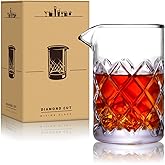 Eligara Cocktail Mixing Glass - 18 OZ Crystal Cocktail Stirring Glass, Thick Weighted Bottom - Bar Bartenders Tools Mixing Gl
