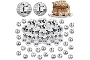Mirror Disco Ball, Wanfoou 60 Pcs Disco Ball Decoration Hanging, Bar Party, Stage Props, Home Decorations, Christmas Party Fa