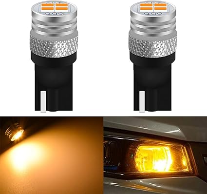 SUPER BRIGHT Amber Yellow LED Side Marker Sidemarker Bulbs T10 901 904 906 912
