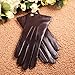 Elma Women's Touch Screen Italian Nappa Leather Winter Texting Gloves Pure Cashmere Warm Lining (8.5, Brown)