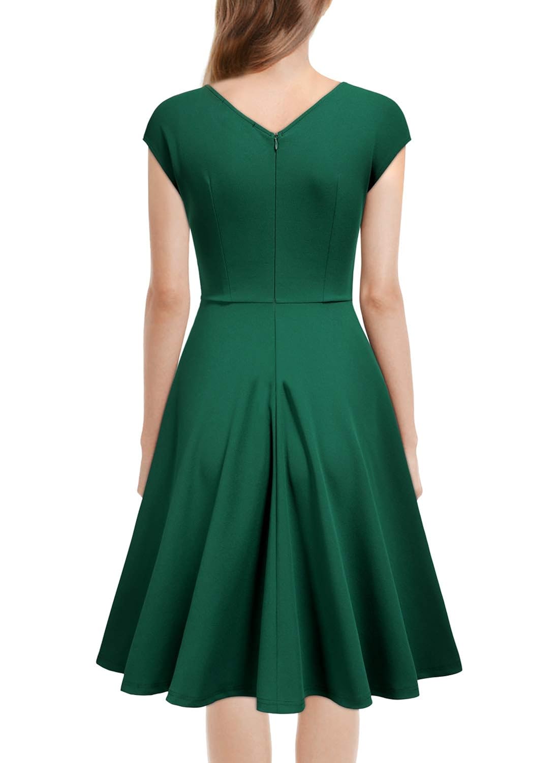Miusol Damen 50er Vintag Style Swing A-Linie Kleid