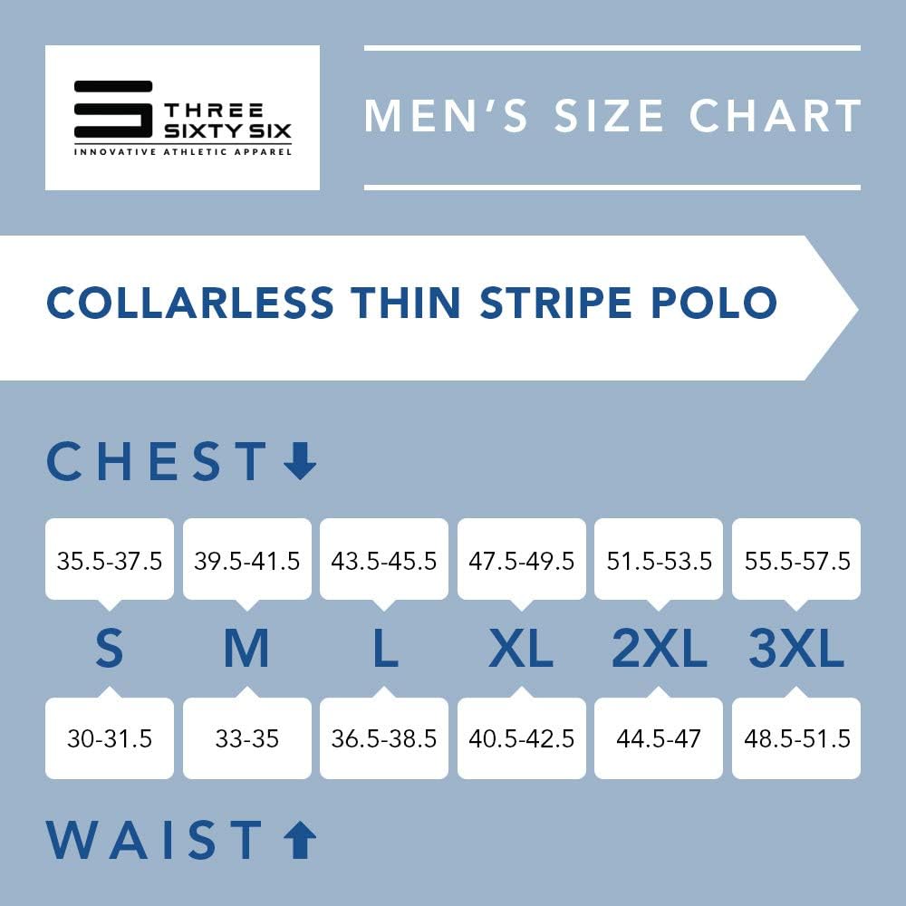 Three Sixty Six Collarless Golf Shirts for Men - Men’s Casual Dry Fit Short Sleeve Polo, Lightweight and Breathable : Clothing