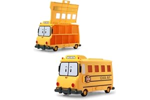 Robocar Poli School B Carrying Case – 2-in-1 School Bus Toy Transporter & Die-Cast Vehicle Storage for Kids Ages 3+ | Carrier Only (No Die-Cast Cars Included)