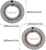 CCLKHY 2 Pcs Stretch Hair Comb Band Flexible Plastic Circular Tooth Headband view 2