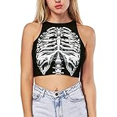 Ainuno Cropped Tank Top for Women Teen Girls Sexy Crop Tops Sleeveless Shirts