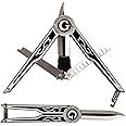 Oliasports Masonic Free Mason Square & Compass Symbolic Display Knife