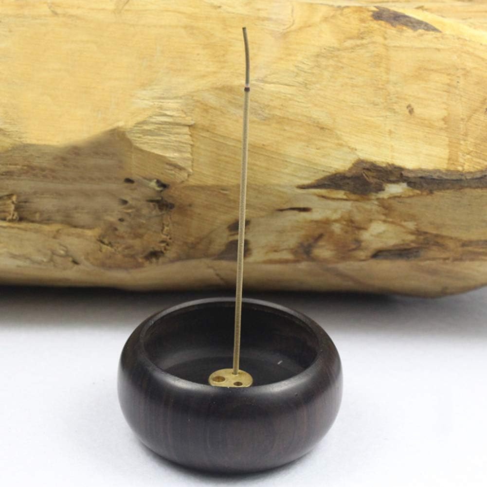 SparY Ebony Incense Holder,Incense Cone Plate with Ash Catcher