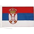 Serbia Flag 18'' x 12'' cords - Serbian SMALL flags 30 x 45cm - Banner 18x12 in - AZ FLAG