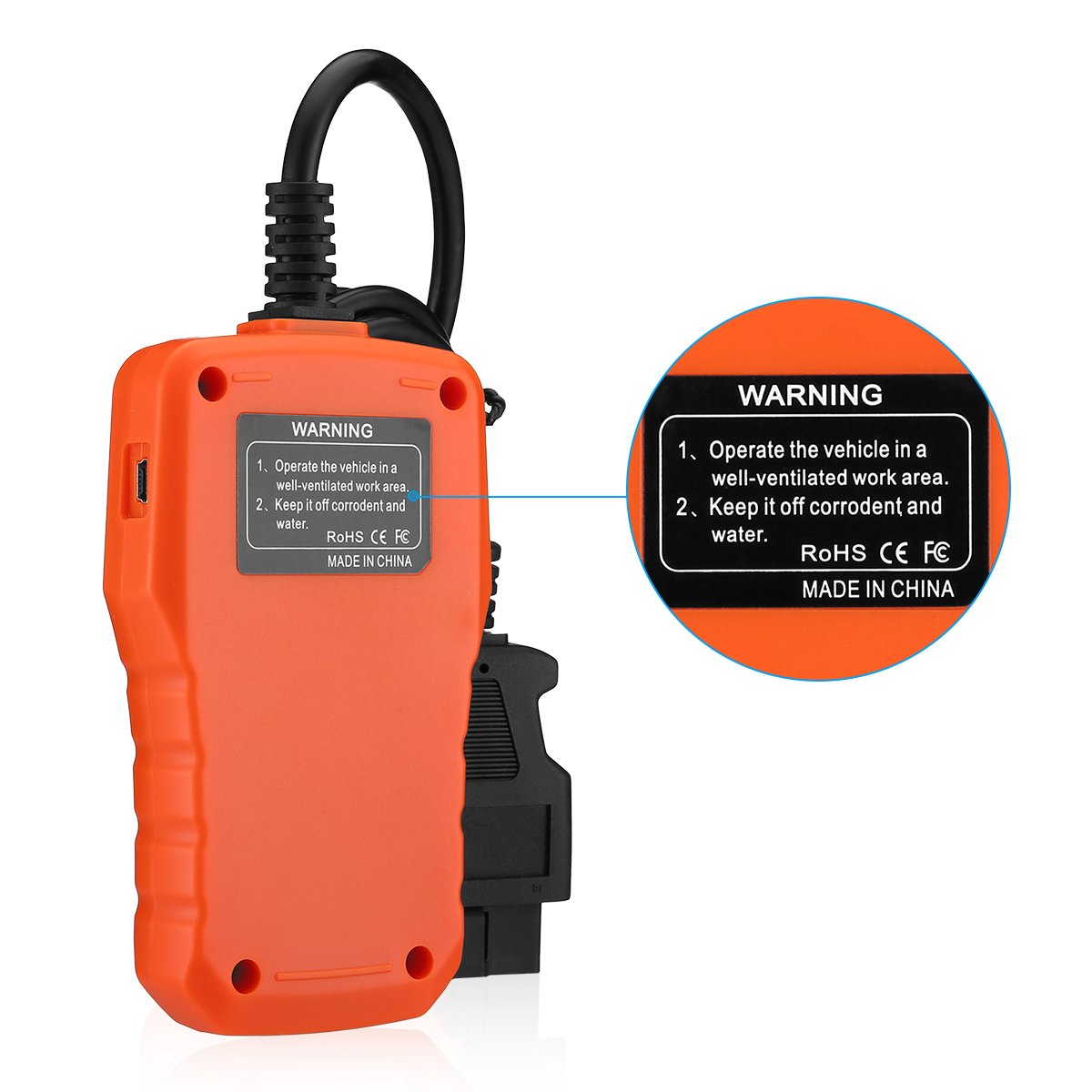 isYoung Vehicle Scan Tool OBD/EOBD CAN Diagnostic Tool 10 Modes OBDII Test + Quick Battery Health Check Engine Scanner for AUDI/VW/SKODA/BENZ/BMW/PORSCHE/GM & Other Car/SUV/Light Duty Vehicle(Orange)