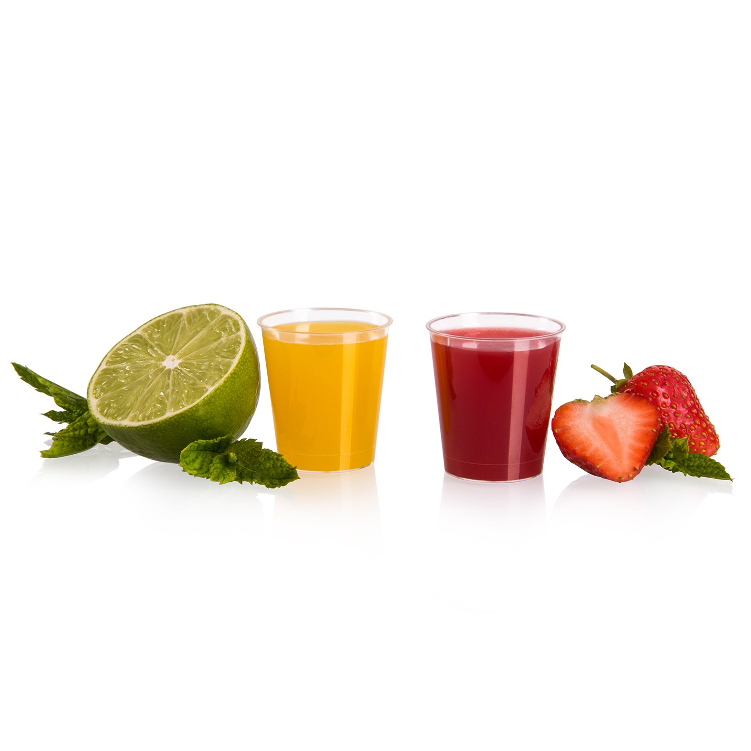 Juego de 100, 300 o 1000 vasos transparentes de chupito.