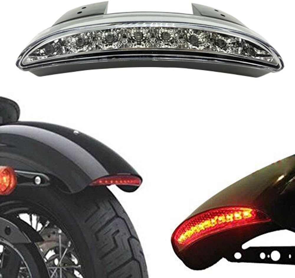 ANKIA Motorcycle Chopped Rear Fender Edge LED Brake License