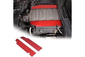 JONKOKO Aluminum Alloy Engine Bay Side Panel Cover for Chevrolet Corvette C7 2014-2019 Hood Engine Trim Sticker Interior Accessories (Hood Engine Trim Cover, Red)