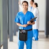 QWORK Nurse Waist Bag Pouch Organizer Medical Supplies Scissors Bandage Black view 7