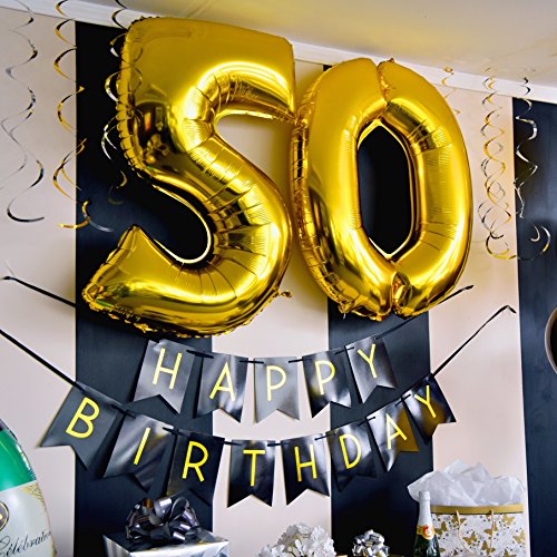 50th Birthday Party Supplies And Swirls Pack Birthday Decorations