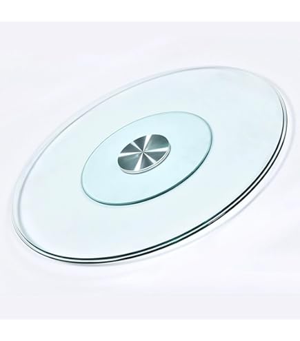 EMENAR 20in 30in 40in Gehard Glazen Draaitafel Keuken Lazy Susan,... 20in 30in 40in gehard glas draaitafel keuken Lazy Susan, grote... Lazy Susan op maat - Draaiplateau - glazen draaitafel