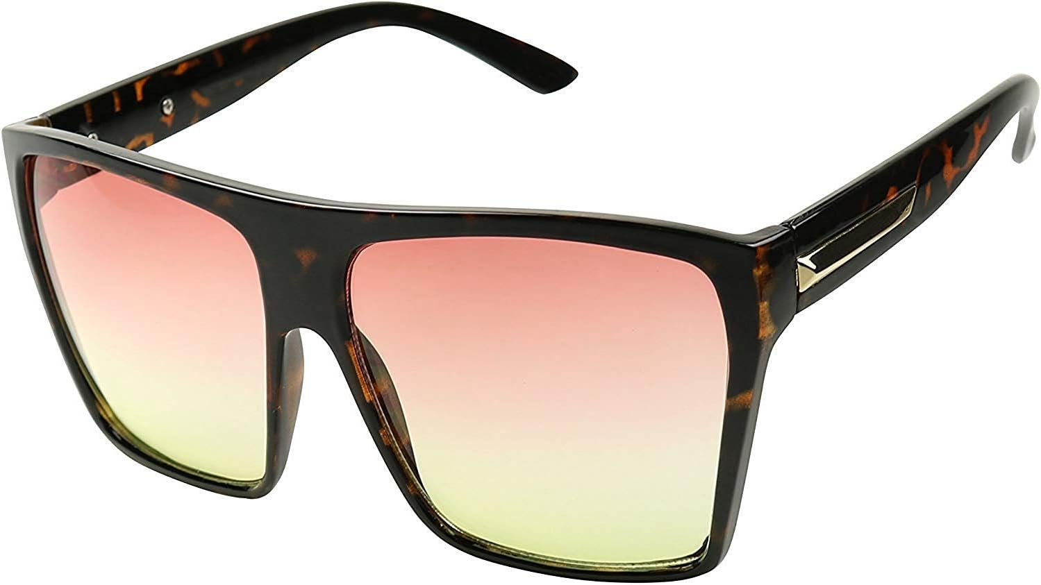 ShadyVEU Big XL Large Square Trapezoid Shape Oversized Flat Top Kim K Fashion Sunglasses