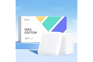 Square Cotton Pads 150 Counts Lager Size 100% Cotton Makeup Remove Pads Not to Shed or Fall Apart Face Cotton Pads Triple-Lay