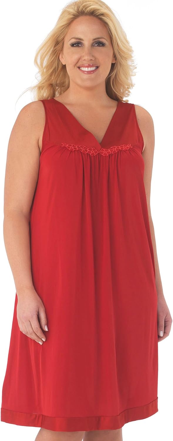 Exquisite Form Women s Plus Size Coloratura Sleepwear Short Gown 30807 