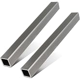 Rocaris 2pcs 1" x 1" x 1/8" Steel Tubes, Steel Square Tubeing, 12" Length | Hot Rolled Steel Compatible with ASTM A-36