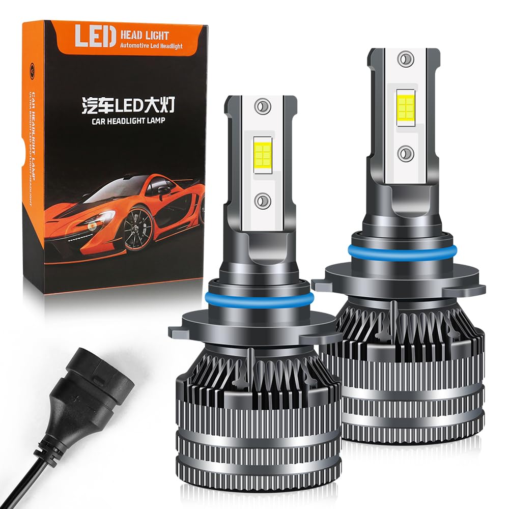 Photo 1 of LUNQIN 9012 HIR2 for Auto Led Bulb Car Headlight Low Beam High Beams Fog Light Bulbs Lights Head Front Full Lamp (Replacement Assembly White Illumination Accessories) Pack of 2 6000K Plug-N-Play