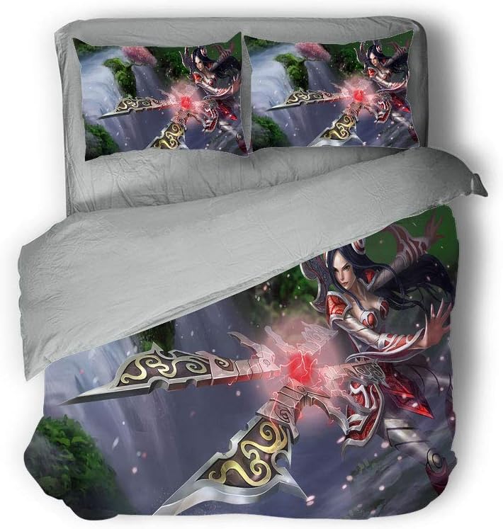 Eqiaoqukeq League of Legends Duvet Cover Art Bed Set,League