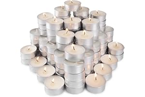 PLIADVBU 100-Pack Unscented Tea Lights Candles|4 Hour White Smokeless Tealight Candles|in Bulk Votive Little Candles for Shabbat, Wedding,Parties,Birthdays,Anniversaries