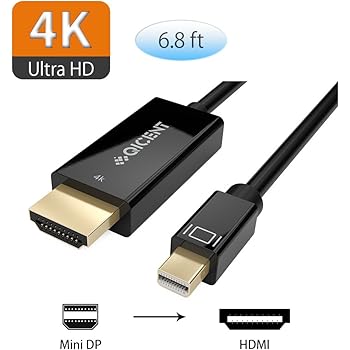 Fosmon HD1834 Mini DisplayPort to HDMI Cable (6 FT), Mini