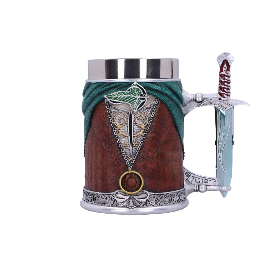 Nemesis Now Officially Licensed Lord of The Rings Frodo Tankard, Brown, 15.5cm