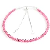 OdrillionGems Gemstones Bolo Bracelet 925 Sterling Silver Faceted Rounds Beads Handmade Minimalist Jewelry Healing Crystals Adjustable Slider Wedding Women Gifts