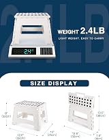 HOUSE DAY Folding Step Stool 9 Inch Safe Foldable Stool with Handle view 5