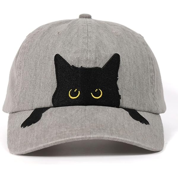 Cute Cat Print Hats Outdoor Cap Adjustable Cats Baseball  display picture 2