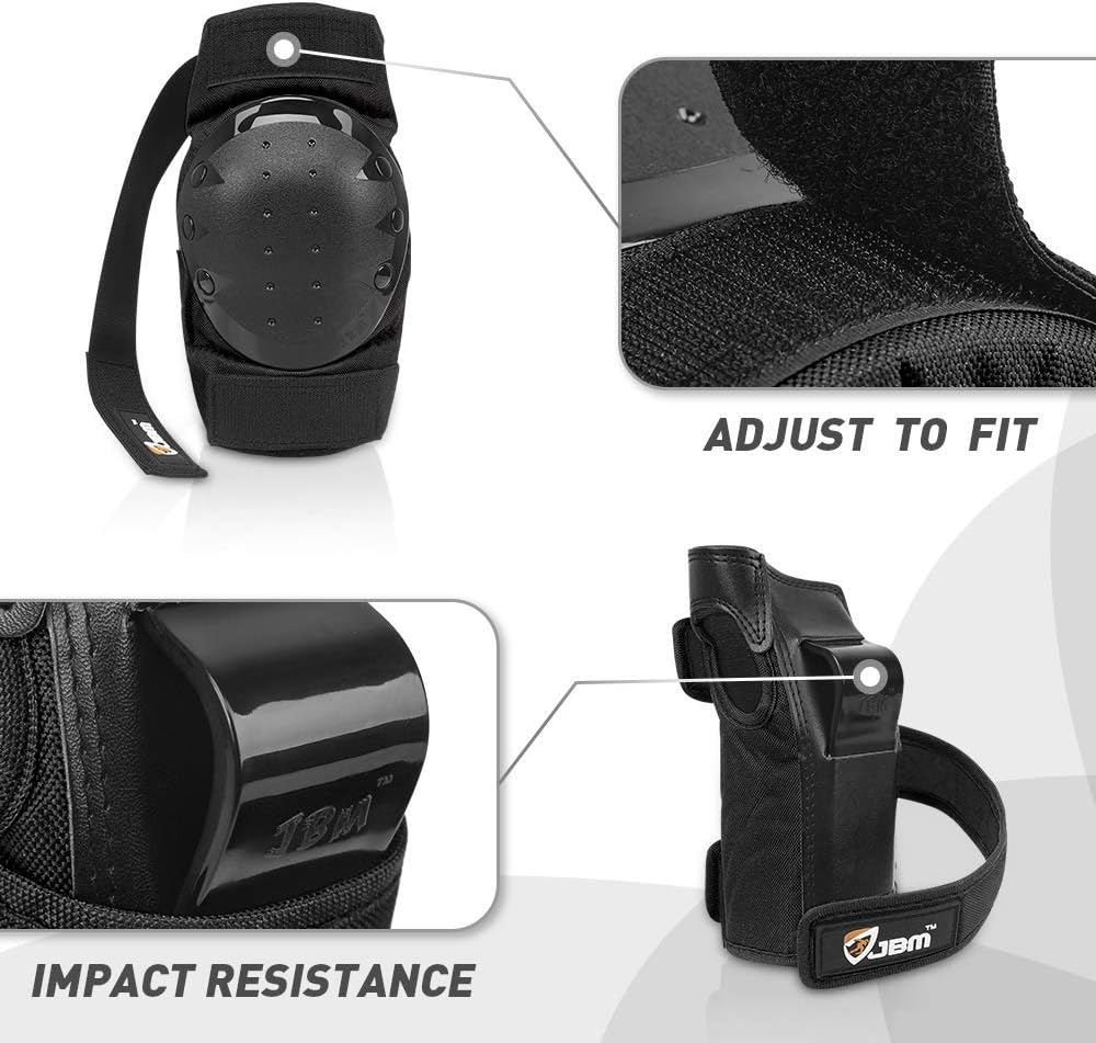 JBM Child & Adults Rider Series Protection Gear Set for Multi Sports Scooter, Skateboarding, Biking, Roller Skating, Protection for Beginner to Advanced, Helmet, Knee and Elbow Pads with Wrist Guards : Sports & Outdoors