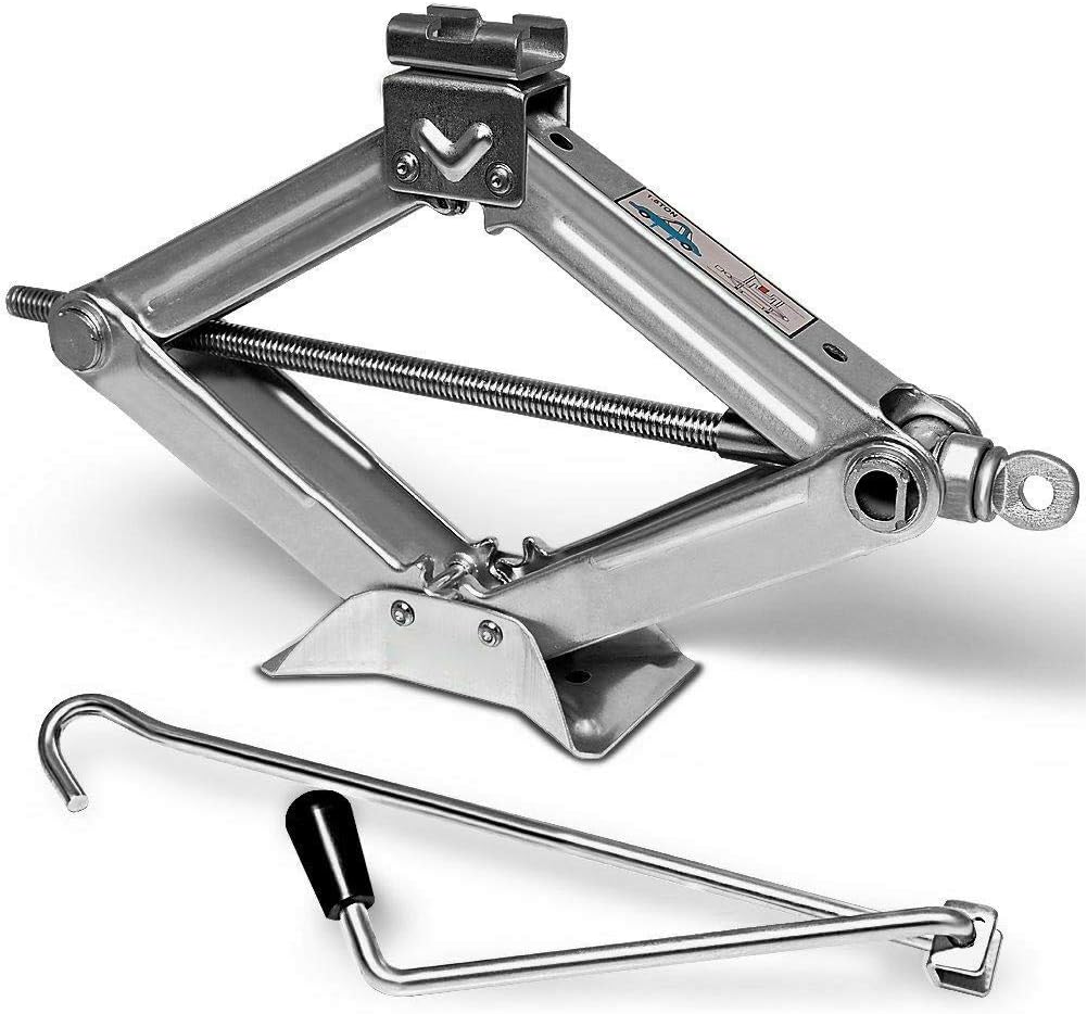 Invero Universal Scissor Jack Lift for Cars and Vans - Heavy Duty Emergency Tool - Can Lift Vehicles Up To 1500kg (1.5 Ton)