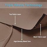 PONY DANCE Extra Wide Long Eyelet Blackout Curtain 120x96 Mocha view 4