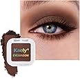 Kaely Pressed Single Eyeshadow Makeup, Coffee Matte Highly Pigmented Monochrome Eye Shadow Palette, Waterproof Neutral Powde Mini Eyeshadow, sombras para ojos, Lightweight Blendable, 09