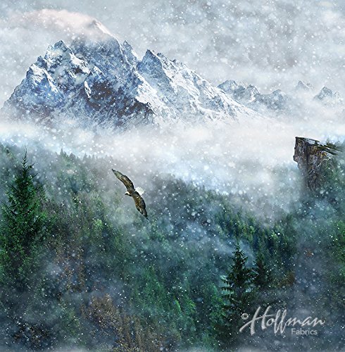 Aspen Fabric Panel - Call of the Wild Digital Print - 43" x 44" - 100% Cotton Quilt Fabric