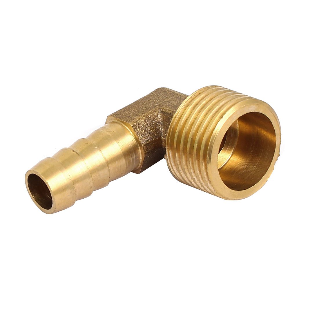 Sourcingmap 1/2BSP Male Thread 10mm Hose Barb Fitting Right Angle Elbow Coupler Connector