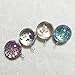 Outus 48 Pieces Glass Dome Imitation Gemstone Clear Round Dome Tiles Christmas Decor, Non-calibrated Round (25 mm/ 1 Inch)