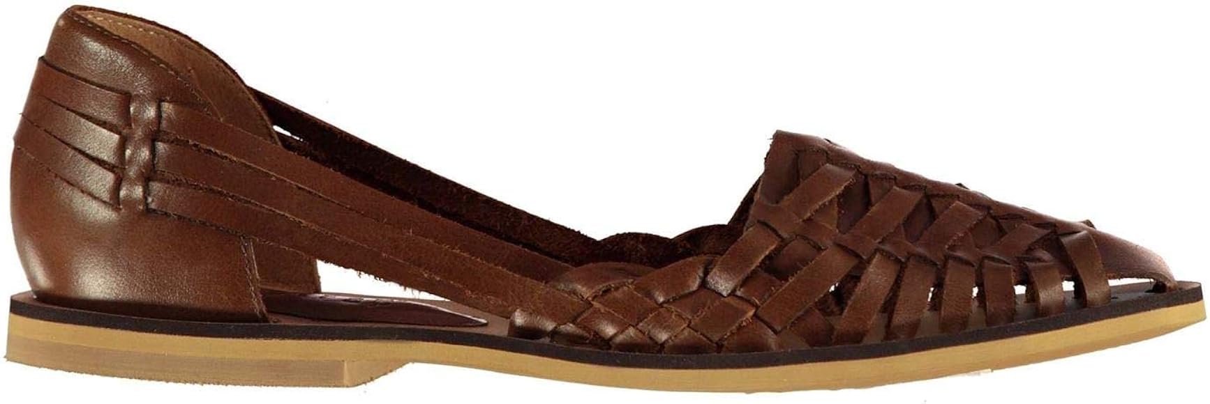 tan woven sandals