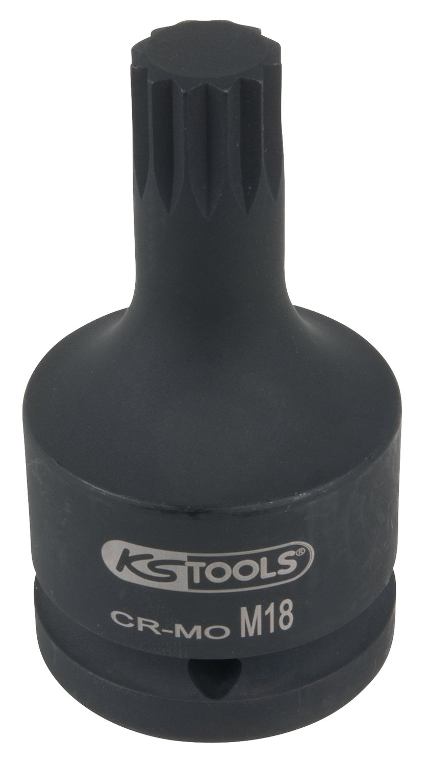 KS Tools 150.1701 Impact Bit Socket 3/4 Inch for Multi-Tooth (XZN) Screws Short Inch