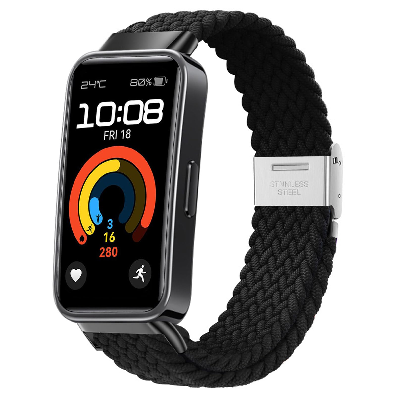 SUGARJAR Braided Straps For Huawei Band 8/9/10,Elastic Sports Replacement Strap for Women and Men