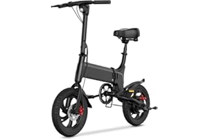 TS TST GRP LLC TST Folding Electric Bike for Adults, Peak 750W Motor, 12"/14" Electric Bicycle, Up to 20 MPH and 30 Miles Long Range, Mini Commuter E Bikes with LED Screen & App Control