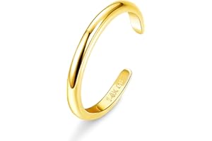 HAIAISO 14k Gold Filled Toe Rings Adjustable Toe Ring for Women Thin Toe Rings Open Band Toe Ring Summer Beach Foot Jewelry S