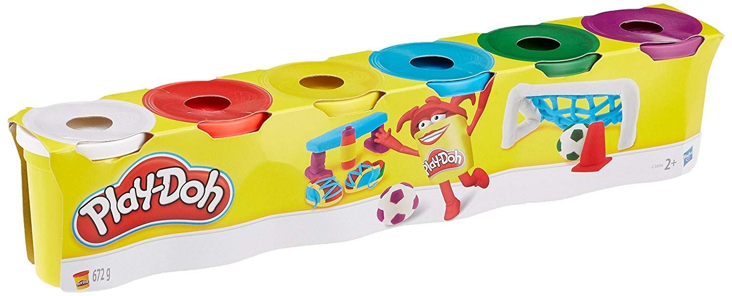 Hasbro Play-Doh C3898EU4 6-Pack Basic Colors,)