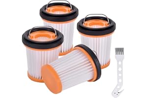 Attemart 4 Pack WV201 Wandvac Filter Replacement for Shark ION W1 S87 Cordless Handheld Vacuum WV200, WV201, WV205, WV220, WV221, WV250, WV251, UV200CCO. Compare to Part # XHFWV200