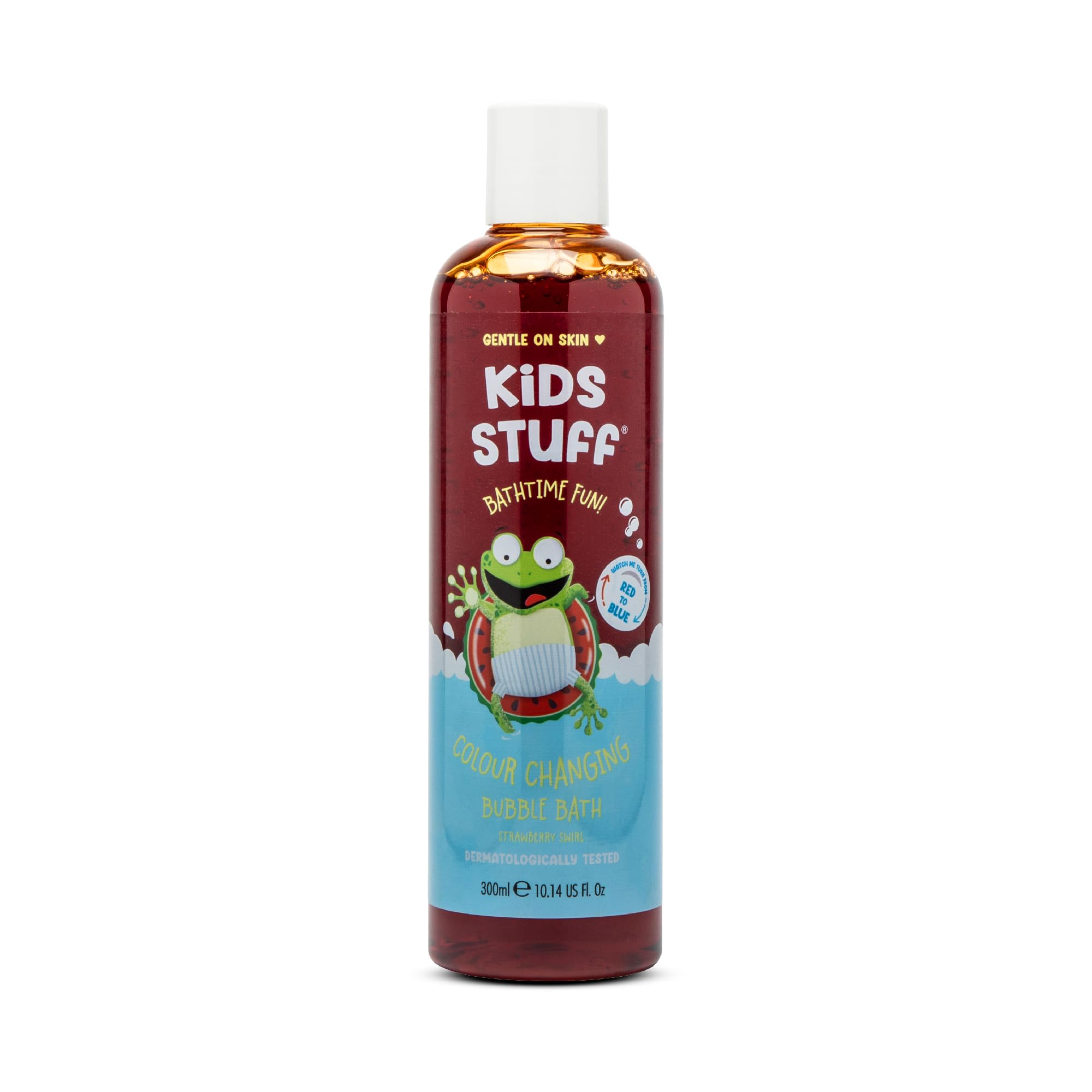 Kids Stuff Crazy Soap Colour Changing Bubble Bath, Red to Blue | Kids Bubble Bath | Dermatologically Tested | Mild & Gentle | Vegan | Cruelty Free | 300ml