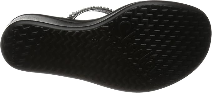 skechers women's rumblers 2 strap slide wedge sandal