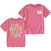 IZYJOY in My Double Digits Era Shirts Girls 10th Birthday T-Shirts 10 Years Old Birthday Party Short Sleeve Summer Tee Tops